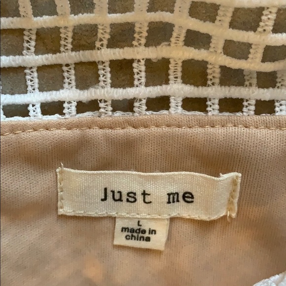 Just Me white lace cocktail dress Size L - Picture 3 of 3